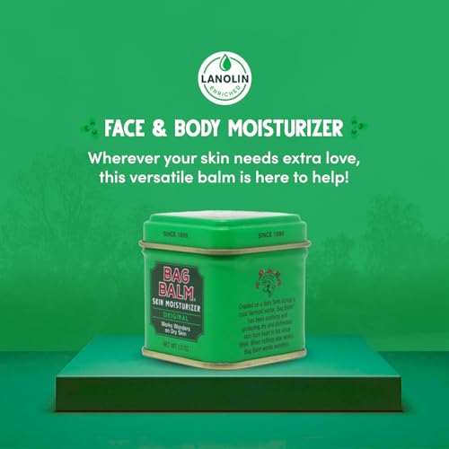 Bag Balm بلسم الحقيبة - مرهم فيرمونت الأصلي، علبة 1 أونصة (عبوة من 4)، مرهم مرطب للبشرة الجافة التي يمكن أن تتشقق أو تتشقق أو تتآكل على اليدين والقدمين والمرفقين والركبتين والكتفين والمزيد - Image 4