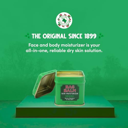 Bag Balm بلسم الحقيبة - مرهم فيرمونت الأصلي، علبة 1 أونصة (عبوة من 4)، مرهم مرطب للبشرة الجافة التي يمكن أن تتشقق أو تتشقق أو تتآكل على اليدين والقدمين والمرفقين والركبتين والكتفين والمزيد - Image 2