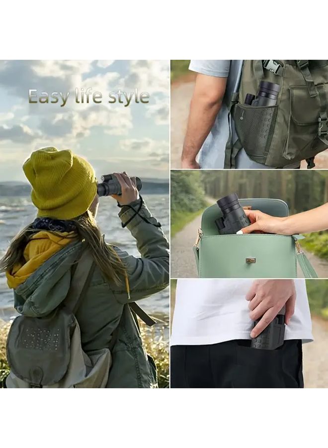 Professional 10x50 Monocular Telescope Black High Magnification Compact For Bird Watching - Image 4