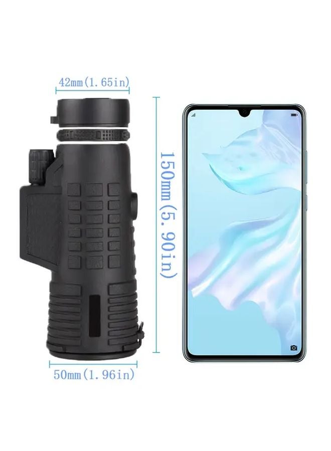 Professional 10x50 Monocular Telescope Black High Magnification Compact For Bird Watching - Image 3