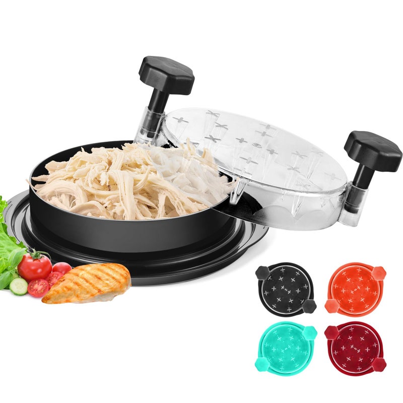 Chicken Shredder Tool Twist 2026 Pro FoodGrade Visible Meat Shredder with Strong AntiSlip Base Ergonomic Handle Chicken Breast Shredder Suitable for Pork Beef Chicken Black