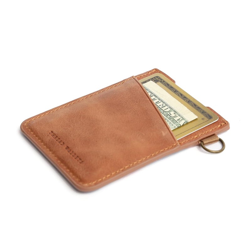 Thread Wallets Ultra Slim Minimalist Leather Card Holder Wallet (Fine Line) - Image 2