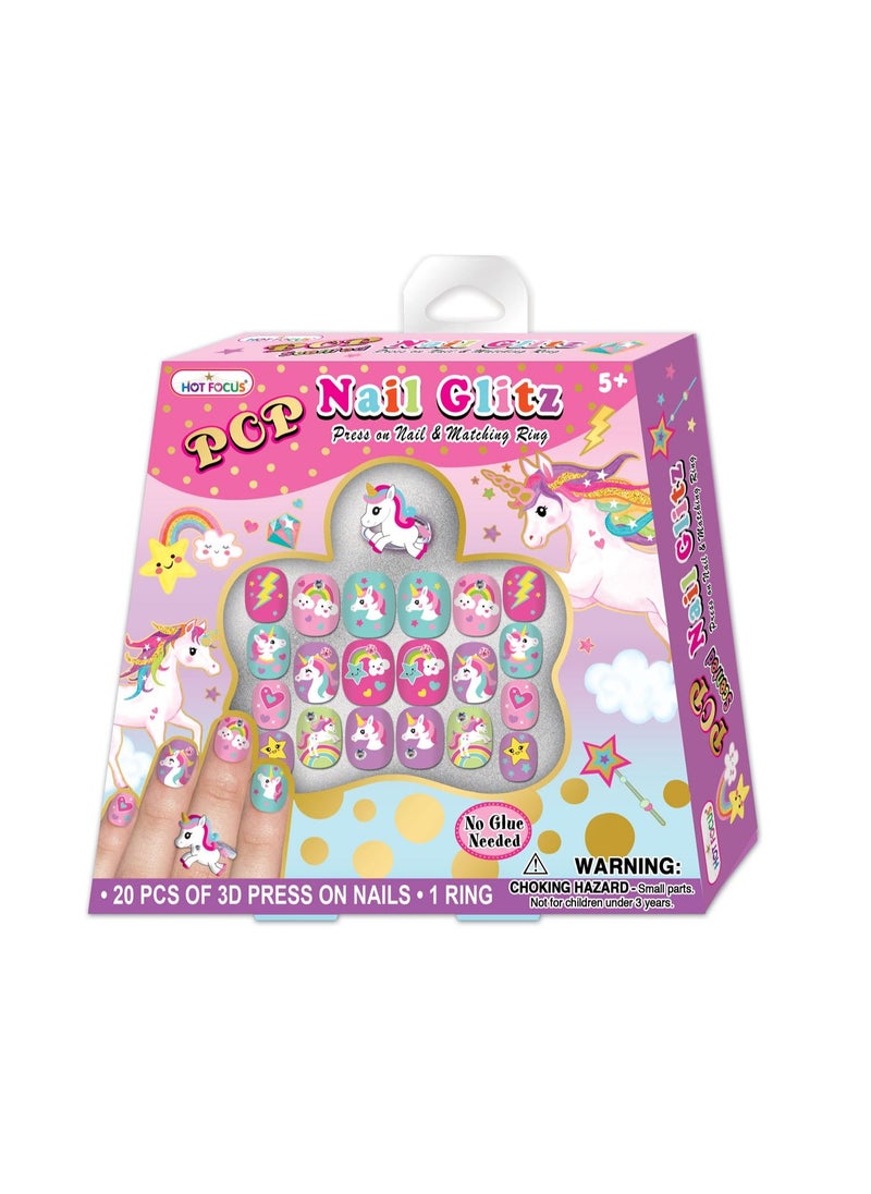 Hot Focus - Hot Focus - 032UC - Pop Nail Glitz Set, 5+ years - Image 1