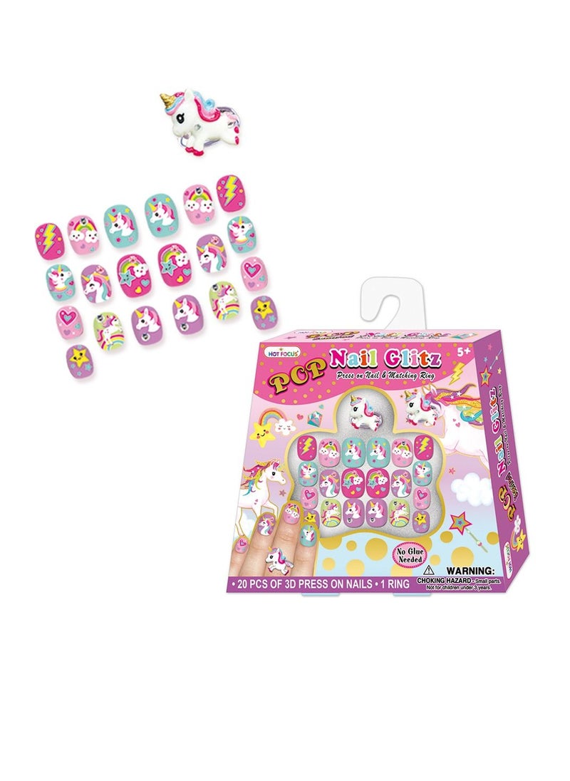 Hot Focus - Hot Focus - 032UC - Pop Nail Glitz Set, 5+ years - Image 1