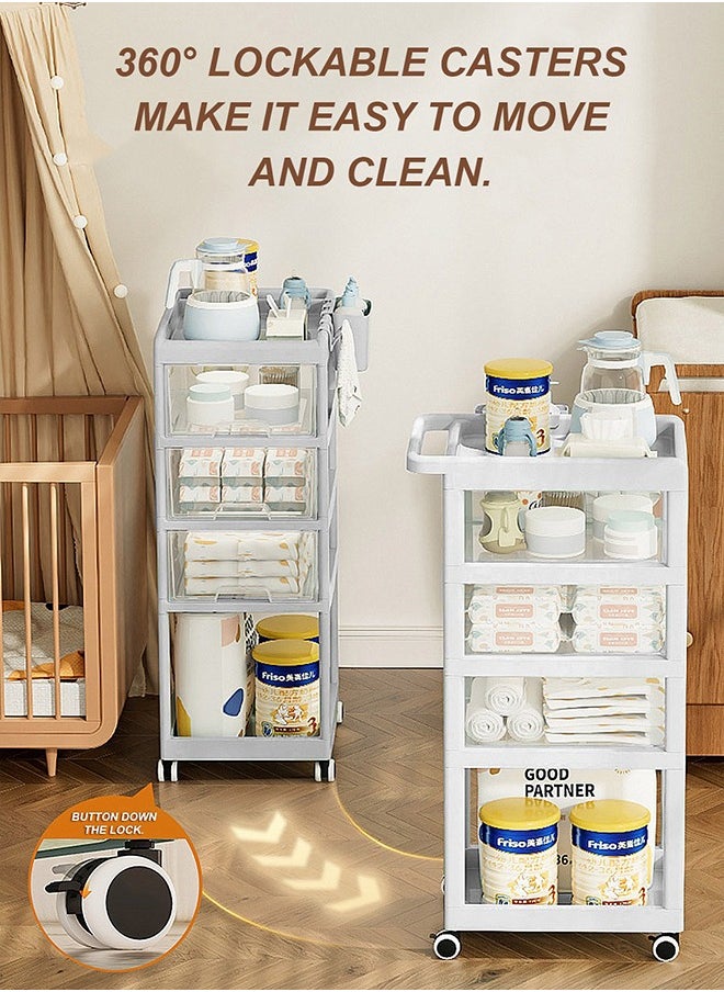 YEYA Multifunctional Baby Movable Four-Drawers Shelves  - Image 4