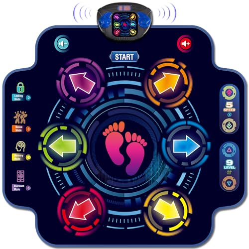 maysida Kids Electronic Dance Pad with 6Button Wireless Bluetooth Music Dance Game Mat with Builtin Music 9 Levels and 3 Modes Birthday Gifts Toys for Girls Ages 48 812 - Image 1