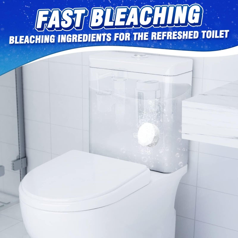 Vacplus Toilet Bowl Cleaners - 12 PACK, Household Toilet Cleaner, Automatic Toilet Bowl Cleaners with Bleach, Sustained-Release Toilet Tank Cleaners for Deodorizing and Descaling, 1.76 Ounces Each - Image 2