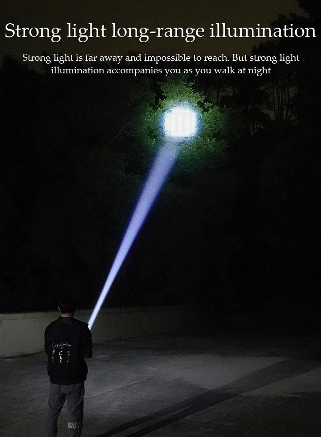 DUNISO Portable Flashlights Super Bright Adjustable Focus Torch Light with Side COB Flood Light 3 Lighting Modes Mini Camping Lantern with Carabiner Hook Rechargeable Waterproof Outdoors Pocket Flashlight for Power Cuts, Emergency, Camping, Hiking, Outdoor - Image 5