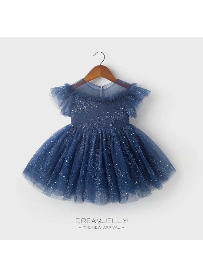 Children's Dress Princess Dress  New Summer Style For Girls One-year-old Baby Girl Hundred-day Birthday Red Little Princess
