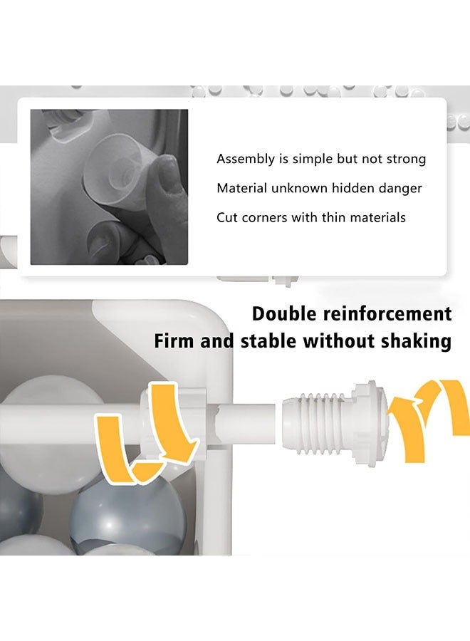 بيوينتي منظم ألعاب الأطفال، رف تخزين ألعاب الأطفال مكون من 3 طبقات مع 9 صناديق بلاستيكية، رف ألعاب لطيف، صناديق تخزين صناديق ألعاب مع عبوة فاخرة - Image 5
