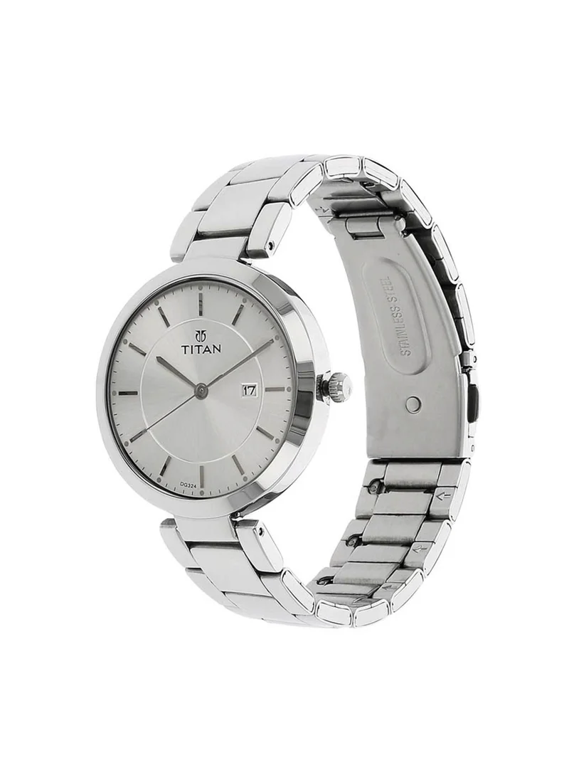 تيتان Titan Workwear Siler Dial Women Watch With Stainless Steel Strap