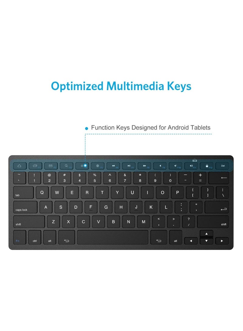 OMOTON Foldable Bluetooth Keyboard, Wireless Foldable Keyboard with Touchpad, Multi-Device and Rechargeable Keyboard for iPad, Android, Windows