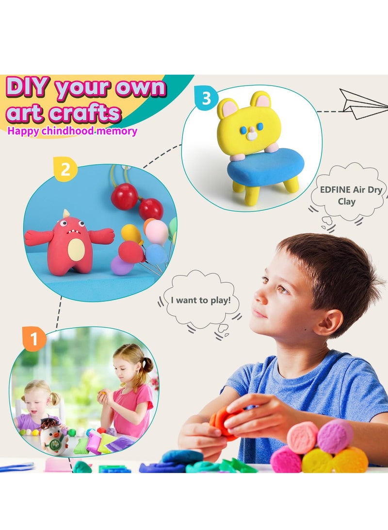 Air Dry Clay, 36 Colors Modeling Set with 3 Sculpting Tools, Magic Foam Clay for Kids and Adults, Gift for Boys and Girls  - Image 3