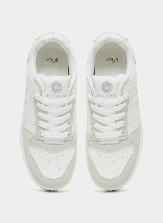 Styli Color Block Lace Up Sneakers  - Image 5