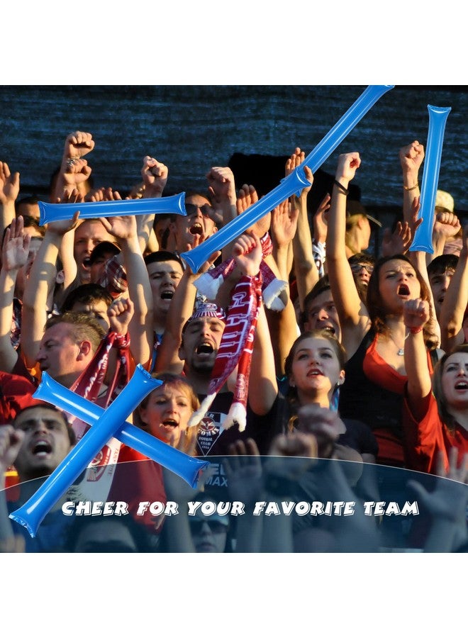 Civaner 48 Pieces Thunder Sticks Team Spirit Boom Sticks Cheering Sticks Plastic Cheerleading Spirit Stick Clapper Inflatable Noise Makers For Sporting Events Dance (Blue) - Image 5