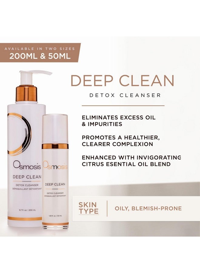 Osmosis Deep Clean Detox Facial Cleanser, Face Wash With Coconut Oil For Oily, Blemish-Prone Skin, Gently Removes Impurities, 6.7 Fl Oz - Image 2