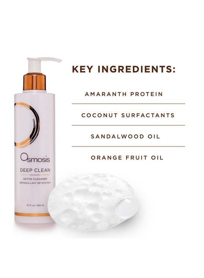 Osmosis Deep Clean Detox Facial Cleanser, Face Wash With Coconut Oil For Oily, Blemish-Prone Skin, Gently Removes Impurities, 6.7 Fl Oz - Image 4