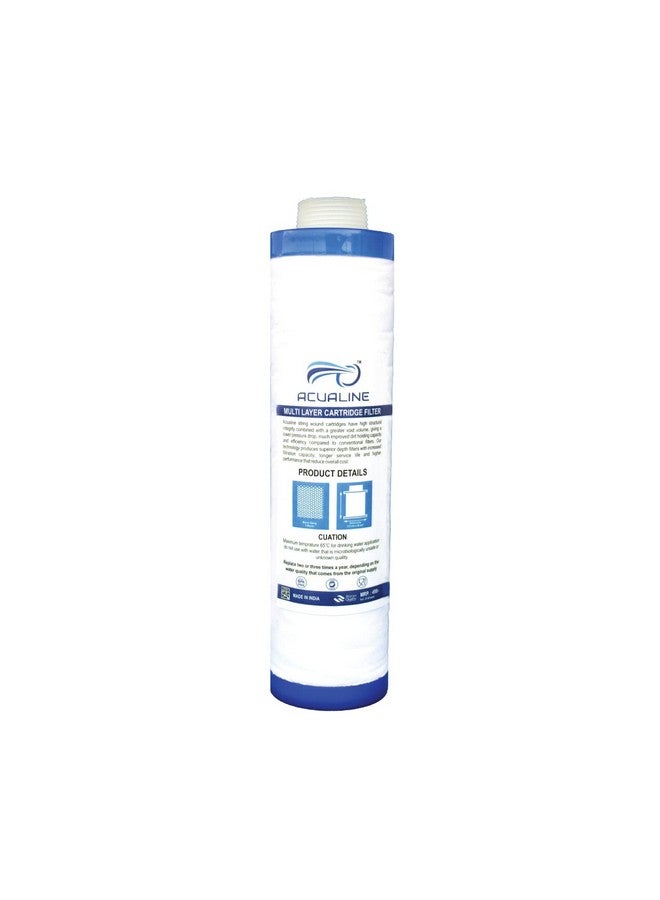 ACUALINE MLT Pre Filter Cartridge, 9 inch Candle Filter, RO Water Purifier Candle, Sediment Filter Compatible with Aquaguard Pre Filter Cartridge, Livpure RO Pre Filter, LG Water and Others (Pack 1) - Image 1
