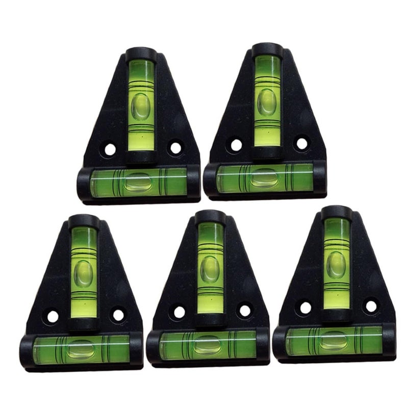 5 Pcs Triangle Bubble Gauge T Shape Two Way Mini Pocket Measuring Tool With Mounting Holes For Furniture - Image 2