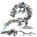 HIGH GODO Dragon Building Blocks Sets for Adults 2 in 1 Grey Mechanical Dragon Animal Building Model Collectible Display Toys Cool Creative Gifts for Teens Fans 1390 Pcs - Image 2