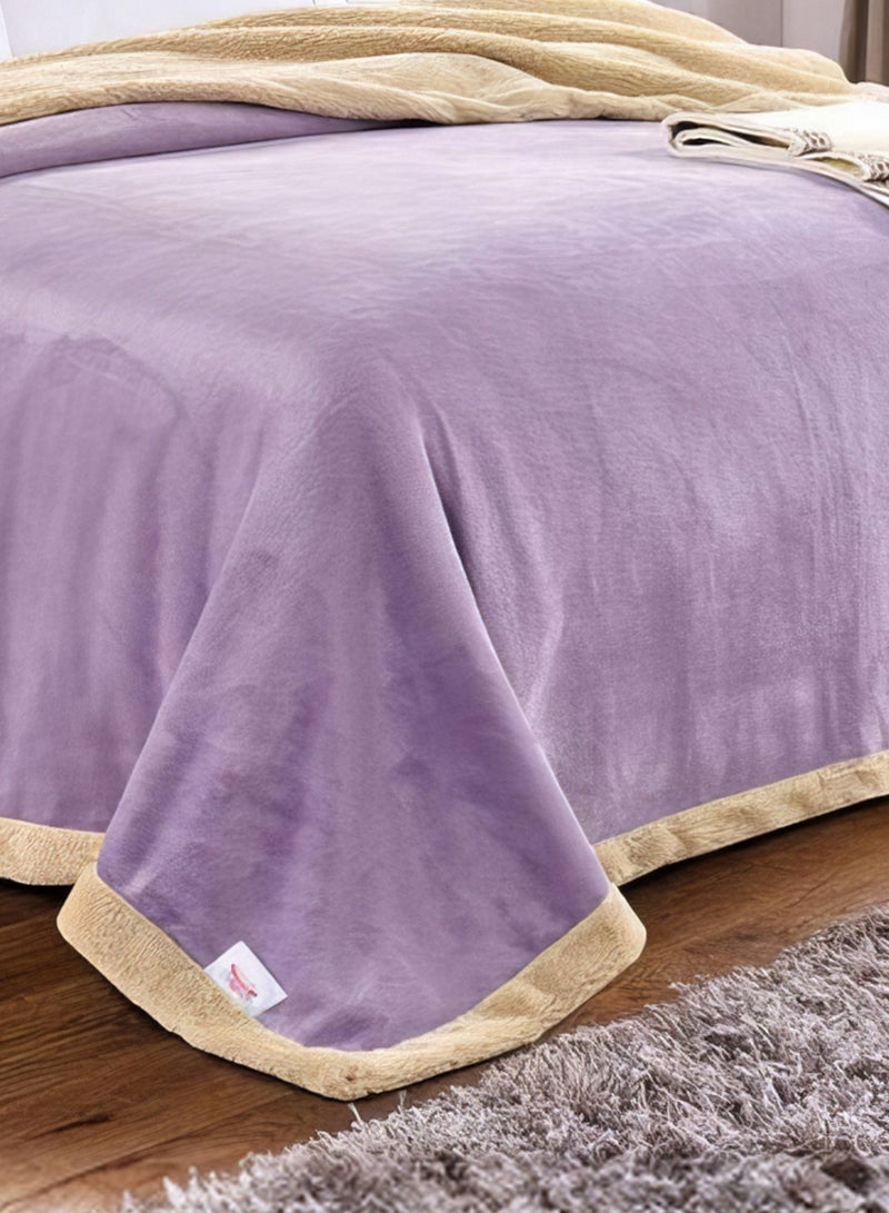 مينج لي بطانية فرو شتوية 220*240 سم دافئة بلون جذاب توفر لك دفئًا إضافيًا خلال ليالي الشتاء الباردة - Image 3