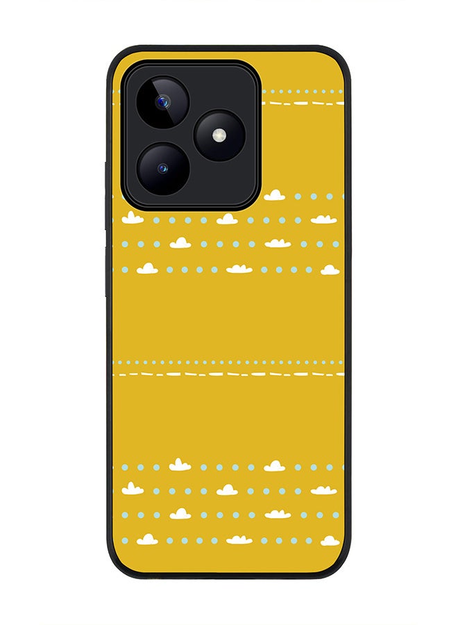 Stylizedd Rugged Black edge case for Realme C51 / Realme Note 50 4G, Slim fit Case Flexible Anti Drop TPU Gel Thin Cover - Dotty Skies - Image 1