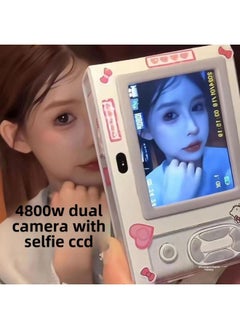 Generic Retro Self-timer Ccd HD Double-camera Student Party Entry-level Cute High-value Girl Travel Portable-Body Color:Pi Black  - 1228g High-speed Memory Card (can Take About 5w Photos)  - Image 4