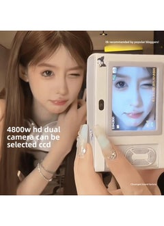 Generic Retro Self-timer Ccd HD Double-camera Student Party Entry-level Cute High-value Girl Travel Portable-Body Color:Pi Black  - 1228g High-speed Memory Card (can Take About 5w Photos)  - Image 3