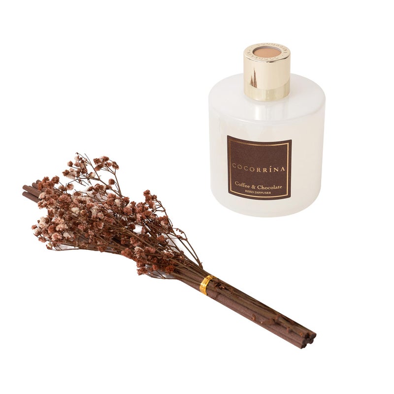 COCORRÃNA CocorrÃ­na Reed Diffuser Sets - Coffee & Chocolate Scented Diffuser with Sticks Home Fragrance Reed Diffuser for Bathroom Shelf Decor - Image 4