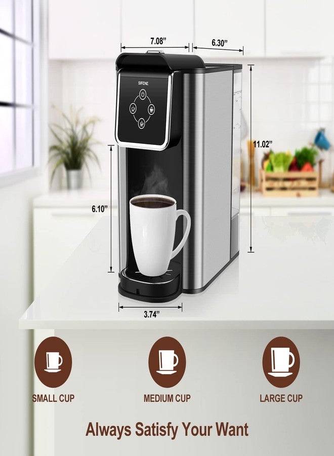SIFENE 3-in-1 Single Serve Coffee Maker, Pod, Ground Coffee & Tea Brewer, Fast Brew Compact Coffee Machine with Touch Screen and 50 oz Water Reservoir - Image 2