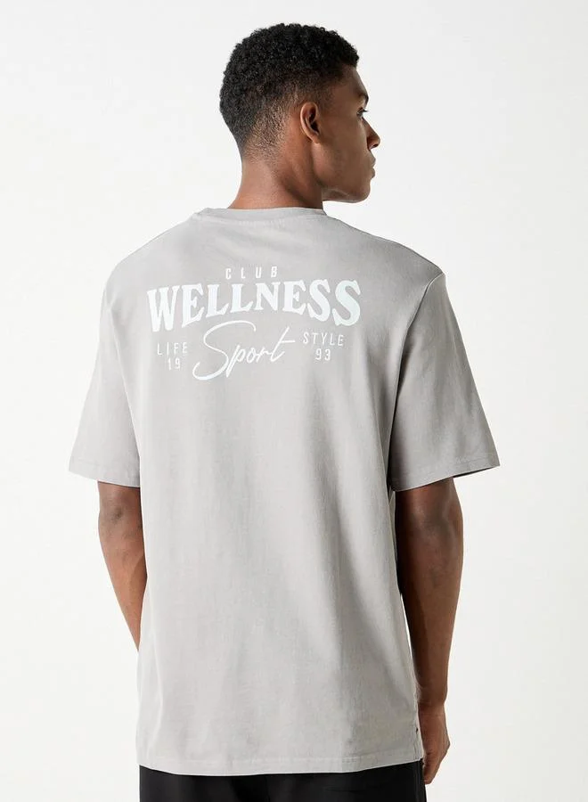 Active Graphic Print T-shirt with Short Sleeves
