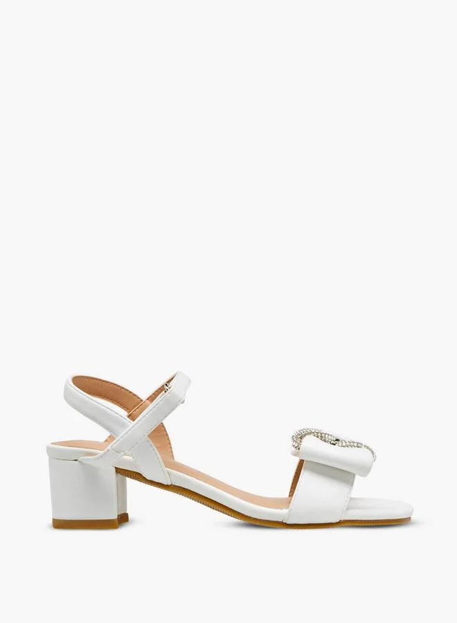 Celeste WHITE Girls Block Heel Sandals for Women | Best Price UAE