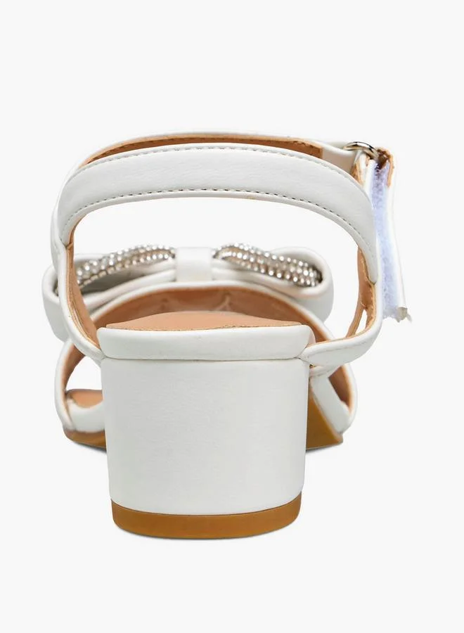 Celeste WHITE Girls Block Heel Sandals for Women | Best Price UAE