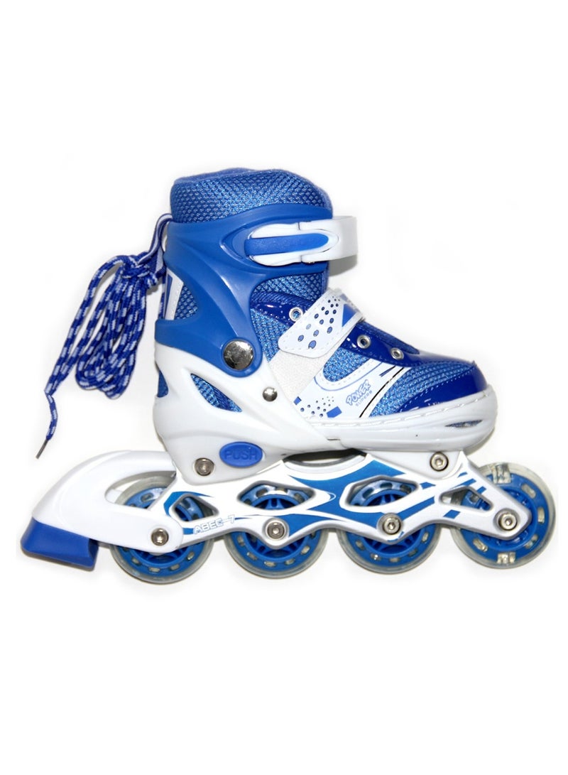 إسكدنيا حذاء تزلج بعجلات بصف واحد بعجلات وامضة بمصابيح LED, ازرق - Image 2