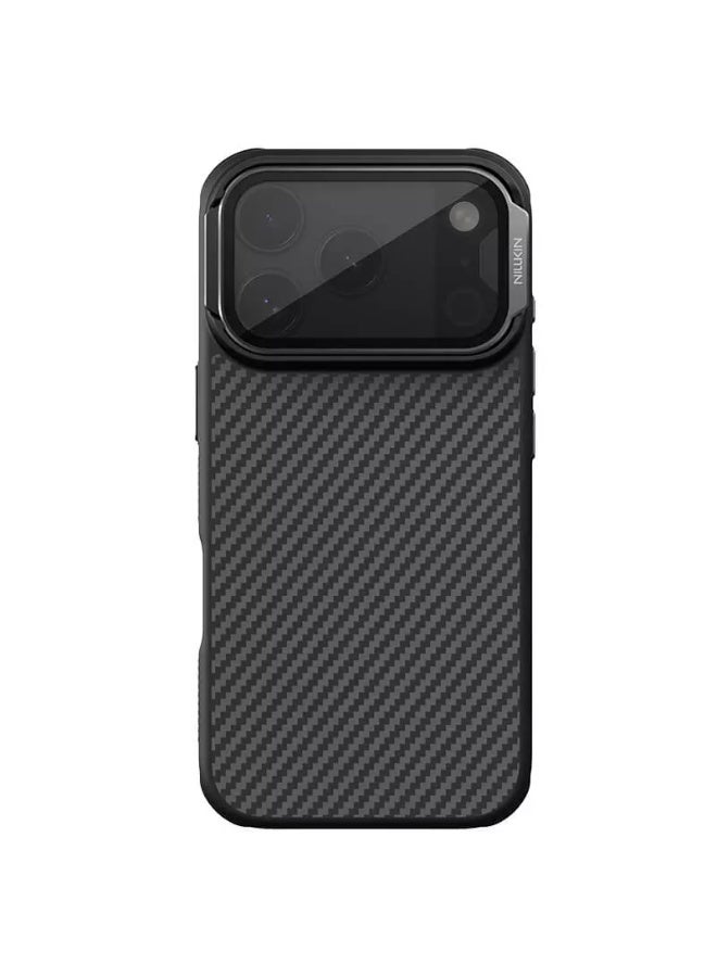 Nillkin CarboProp Magnetic MagSafe Aramid Fiber Armor Case with Transparent Lens Guard & Metal Kickstand for iPhone 17 Pro (6.3", 2025) – Black - Image 1