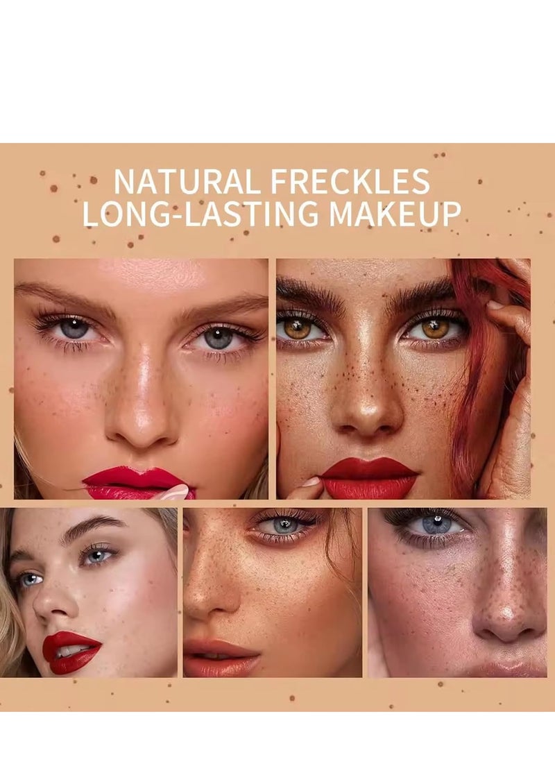 KASTWAVE Freckle Pen Stamp Makeup, Freckle Makeup Pen Waterproof for Face, Natural Fake Freckle Stamp Pen, Natural Coffee, Chestnut, 2 Pcs - Image 5