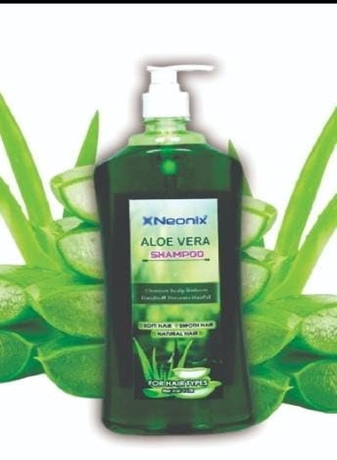 neonix Aloe Vera Shampoo for Conditioner Soft, Shine, Smooth, Damage Repair, Dandruff, Frizz Control, and Hydrated Hair | All-Natural, Gentle, and Safe for All Hair Types- 1 LTR - Image 2