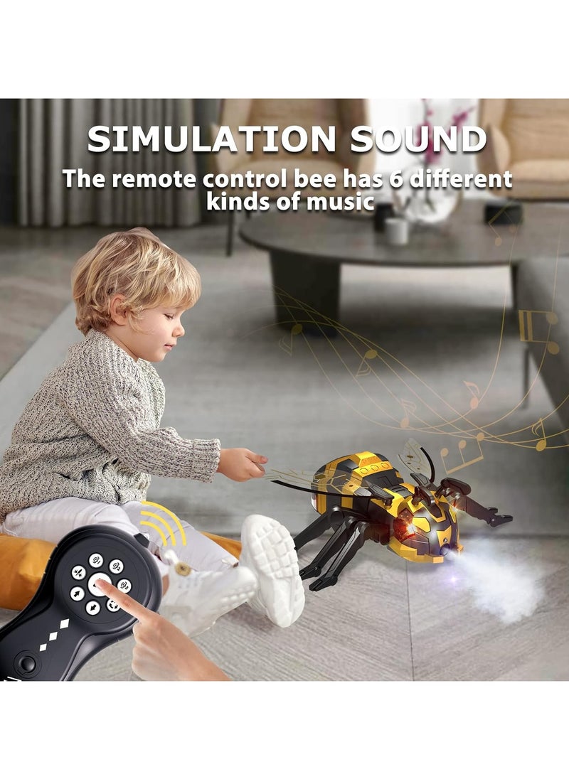 Remote Control Bee Kids Toys - Realistic RC Bee Robot, Robot Toys for Kids with Music, LED Light, Toys for 3 4 5 6 7 8 9 10 11 12+ Year Old  - Image 5