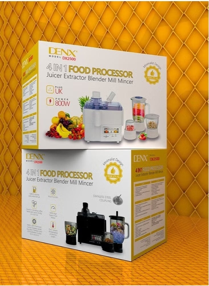 Denx 4-In-1 Food Processor With 29 Functions (Blender, Grinder, Food Processor, Chopper) - Image 5