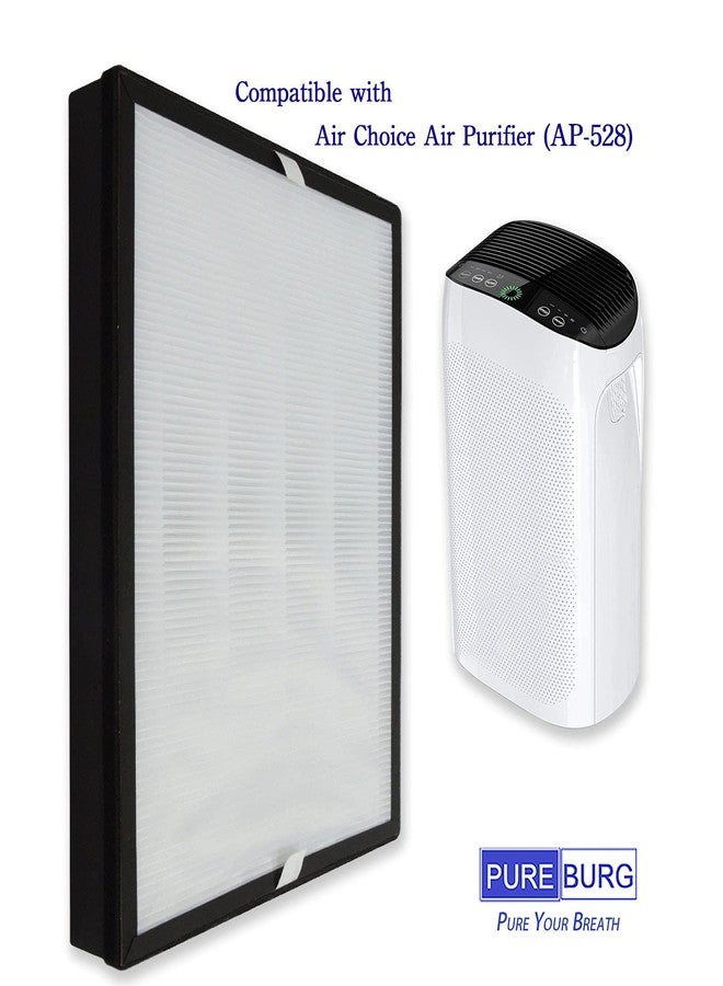 PUREBURG Replacement Filters Compatible with Air Choice AP-528 Air Purifier,2-Pack H13 True HEPA Pre-Filter, Air Clean Dust Pet-hair - Image 2
