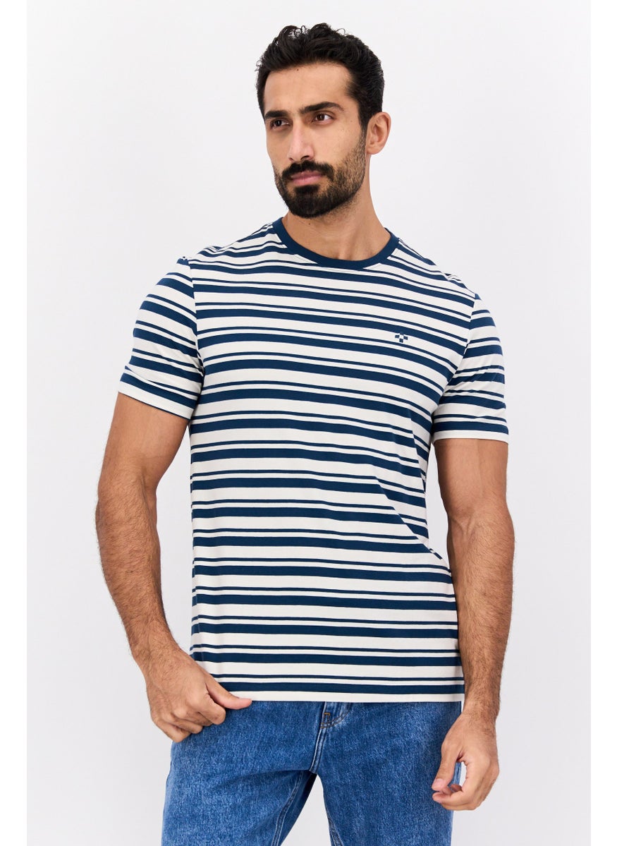 Men Crew Neck Short Sleeves Stripe T-Shirt, Teal Green - pzsku/ZA412BF47F89EF1FF18A7Z/45/_/1737641989/64c01ae5-b85c-4bc2-9211-c520b8719b7f