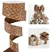 HUIHUANG Glitter Copper Wired Ribbon 25 inch Copper Diamond Mesh Wire Edge Ribbon for Christmas Tree Thanksgiving Fall Decor Wreaths Garland Gift Wrapping Bows Making 10 Yards - Image 2