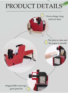 DUNISO Price Tag Gun, Handheld Adjustable Pricing Machine, 8 Digit Price Tag Machine,For Office, Retail Shop, Grocery Store, Organization Marking  - Image 4