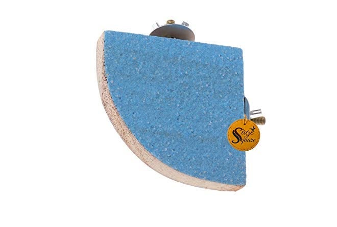 Sage Square منصة لعبة من خشب طبيعي مع رمل للطيور في القفص مثل الببغاء، البادجي، الكوكاتيل، طائر الحب، البادجيريجار، السون كونور، الفينش، الغين grey، الكناري، الكوكاتو، والماكوا (9 بوصات) - Image 2