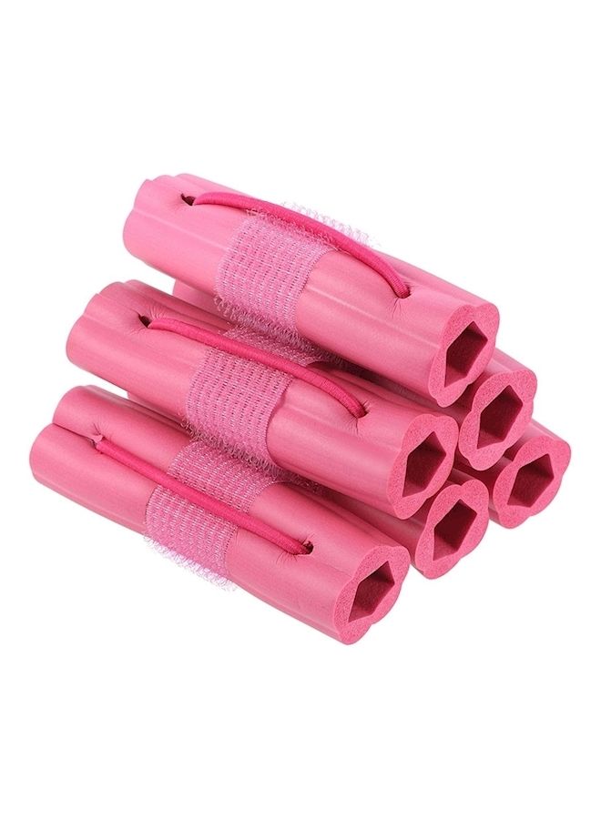 NIBEMINENT 6-PIece Magic Foam Sponge Hair Curler Red Rose 42grams