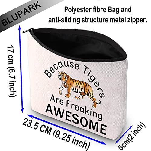 BLUPARK Funny Tigers Makeup Bag Tiger Team Spirit Gift Tigers Are Freaking Awesome Cosmetic Bag for Lovers(Tigers) - Image 2