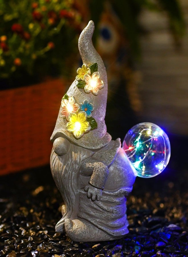 Qeeman Solar Garden Decor Gnome Blow Bubbles: Outdoor Decorations Art Statues for Patio Balcony Yard Lawn Figurine - Christmas Housewarming Birthday Gifts for Mom/Women/Grandma/Wife/Sister - Image 1