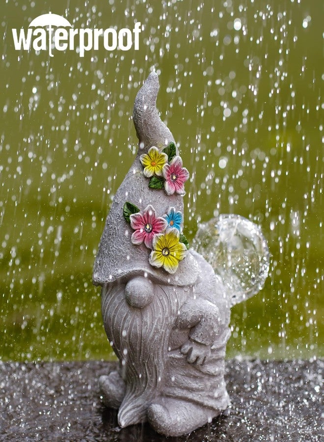 Qeeman Solar Garden Decor Gnome Blow Bubbles: Outdoor Decorations Art Statues for Patio Balcony Yard Lawn Figurine - Christmas Housewarming Birthday Gifts for Mom/Women/Grandma/Wife/Sister - Image 5