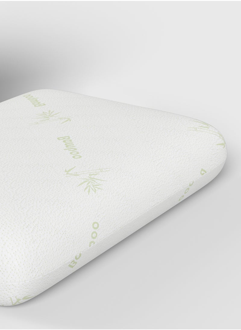 Moon Home and more.. - Pack of 2 Memory Foam Pillow Queen Size Knitted Fabric for Sleeping for Back Stomach, Side Sleepers with Removable Cover with Zipper Size 70x40x14cm - Image 1