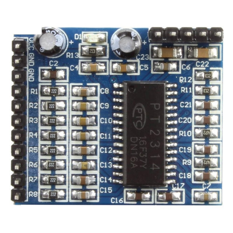 PT2314 Sound Processor Audio Effect Adjustment Module DC6V 10V Onboard Chip - Image 1